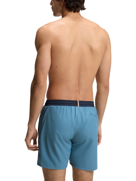 BOSS Logo Swim Shorts - view 2, Turquoise/Aqua