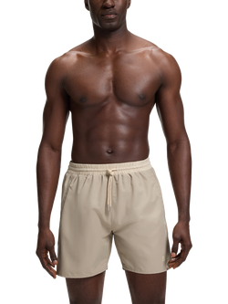 BOSS Woven Quick Dry Swim Shorts, Light Beige, Light Beige