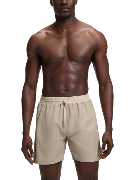 BOSS Woven Quick Dry Swim Shorts, Light Beige, Light Beige