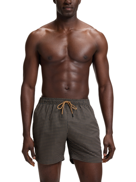HUGO BOSS Spotty Geometric Swim Shorts, Black, Black