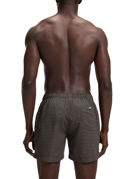 HUGO BOSS Spotty Geometric Swim Shorts, Black - view 2, Black