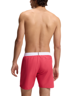 BOSS Logo Swim Shorts - view 2, Dark Red