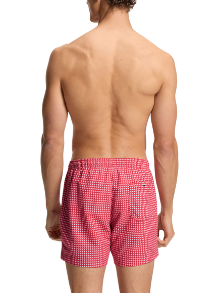 HUGO BOSS Sunrise Geometric Swim Shorts, Dark Red - view 2, Dark Red