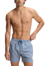 BOSS Geometric Print Swim Shorts, Blue