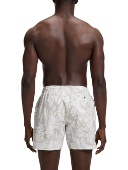 BOSS Floral Print Swim Shorts, Light Beige - view 2, Light Beige