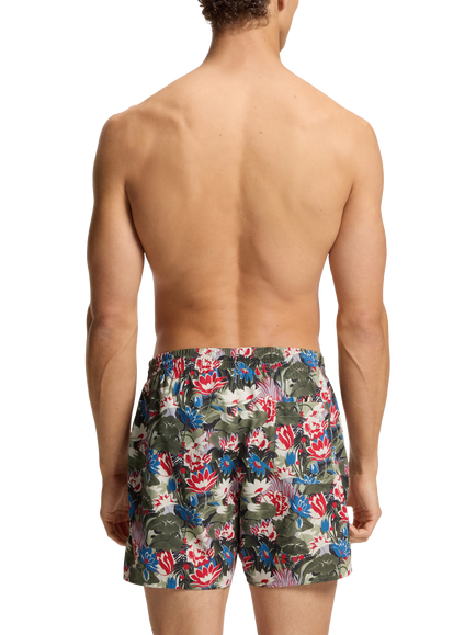 HUGO BOSS Floral Swim Shorts, Open Green - view 2, Open Green