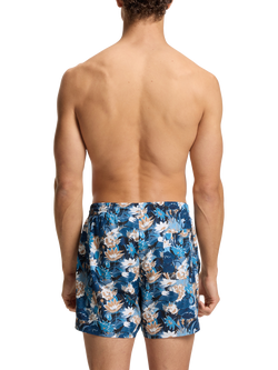 BOSS Floral Print Swim Shorts, Light Blue - view 2, Light Blue