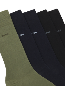 BOSS Cotton Blend Socks, Pack of 5, Multi - view 2, Multi