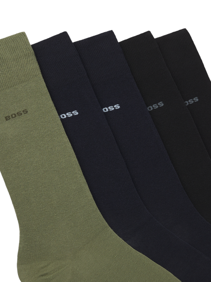 BOSS Cotton Blend Socks, Pack of 5, Multi - view 2, Multi