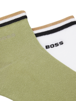 BOSS Cotton Blend Trainer Socks, Pack of 2, Green - view 2, Green