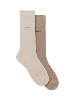 BOSS Bamboo Socks, Pack of 2, Brown, Brown