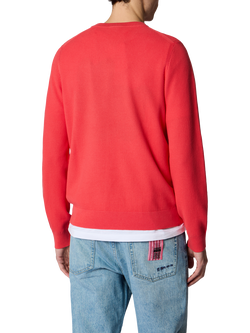 Paul Smith Crew Neck Cotton Jumper, Pink - view 2, Pink
