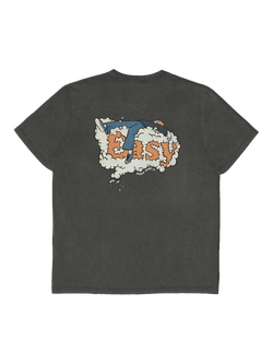 Nudie Jeans Roy Cotton Textured Print T-Shirt, Antracite - view 2, Antracite