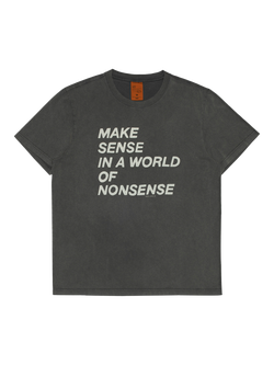Nudie Jeans Roy Cotton Slogan T-Shirt, Antracite, Antracite
