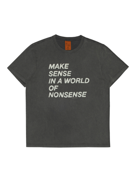 Nudie Jeans Roy Cotton Slogan T-Shirt, Antracite, Antracite