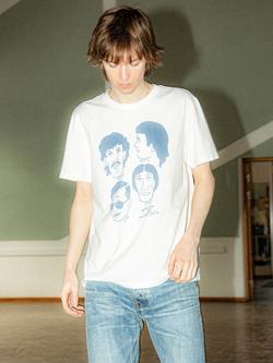 Nudie Jeans Roy Cotton Graphic T-Shirt, Chalk White - view 2, Chalk White