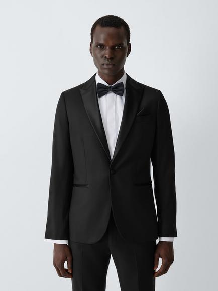 John Lewis Slim Fit Wool Rich Dinner Jacket, Black