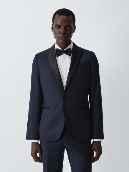 John Lewis Slim Fit Wool Rich Dinner Jacket, Navy