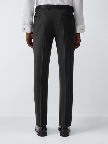 John Lewis Slim Fit Wool Rich Dinner Trousers, Black - view 2, Black