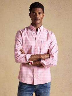 Rodd & Gunn Checked Cotton Oxford Shirt, Pink, Pink