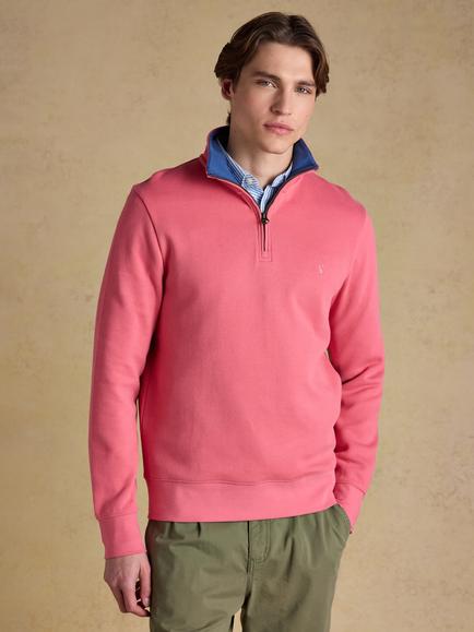 Joules Alistair French Ribbed Sweatshirt, Pink, Pink