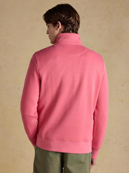 Joules Alistair French Ribbed Sweatshirt, Pink - view 2, Pink