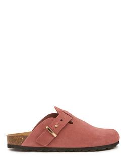 Celtic & Co. Leather Stud Strap Clogs, Terracotta, Terracotta