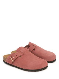Celtic & Co. Leather Stud Strap Clogs, Terracotta - view 2, Terracotta