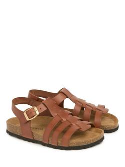 Celtic & Co. Leather Gladiator Sandals, Tan - view 2, Tan