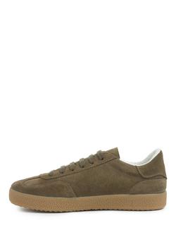 Celtic & Co. Suede Crepe Sole Trainers - view 2, Khaki