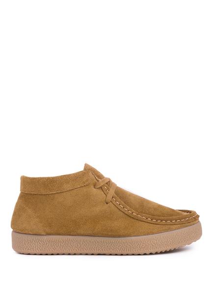 Celtic & Co. Suede Lace Up Moccasins, Tan, Tan