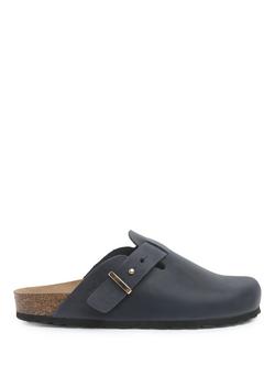 Celtic & Co. Leather Stud Strap Clogs, Navy, Navy