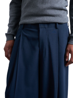 Topman Relaxed Fit Smart Trousers, Navy - view 2, Navy