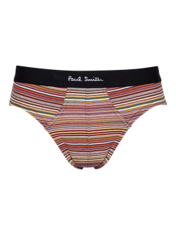 Paul Smith Signature Stripe Cotton Blend Briefs, Pack of 3, Multi - view 2, Multi