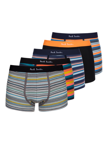 Paul Smith Cotton Blend Trunks, Pack of 5, Orange Multi, Orange Multi