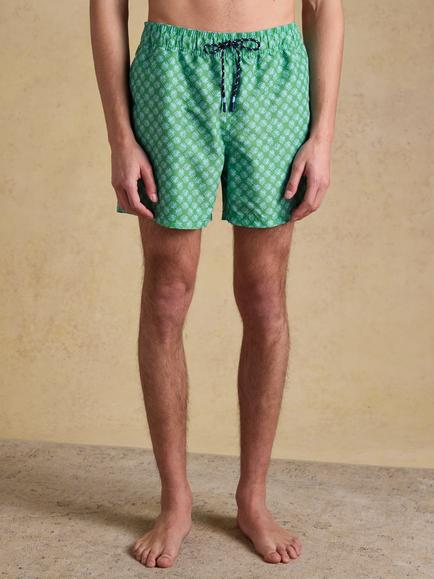 Joules Rugby-Inspired Swim Shorts, Green, Green