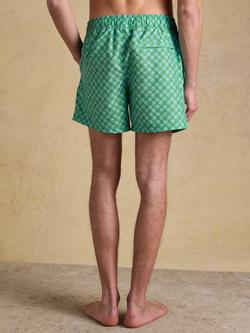 Joules Rugby-Inspired Swim Shorts, Green - view 2, Green