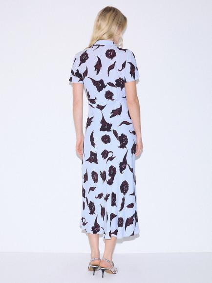 Jigsaw Fallen Peony Bias Dress - view 2, Pale Blue