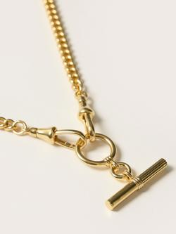 Jigsaw T-Bar Chain Necklace - view 2, Gold