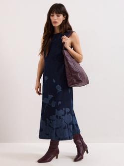 Phase Eight Juliette Floral Denim Dress, Indigo, Indigo