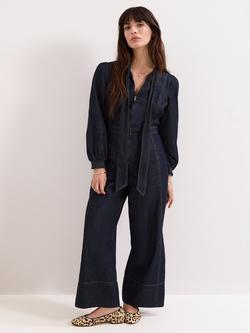 Phase Eight Petite Patricia Denim Jumpsuit, Indigo, Indigo