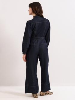 Phase Eight Petite Patricia Denim Jumpsuit, Indigo - view 2, Indigo