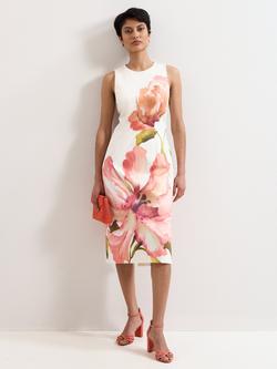 Phase Eight Nadina Floral Shift Dress, Cream/Multi, Cream/Multi