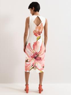 Phase Eight Nadina Floral Shift Dress, Cream/Multi - view 2, Cream/Multi