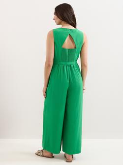 Phase Eight Petite Marta Open Back Jumpsuit, Green - view 2, Green