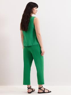 Phase Eight Miah Cropped Slim Trousers, Green - view 2, Green