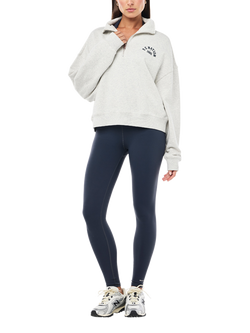 P.E Nation Swerve Zip Neck Sweatshirt, Grey, Grey