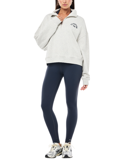 P.E Nation Swerve Zip Neck Sweatshirt, Grey, Grey