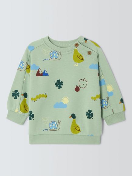 John Lewis Baby Adventure Sweater, Adventure Print, Adventure Print
