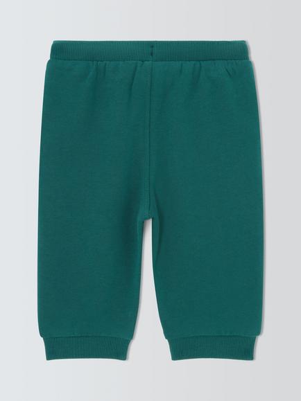 John Lewis Baby Duck Joggers, Dark Green - view 2, Dark Green